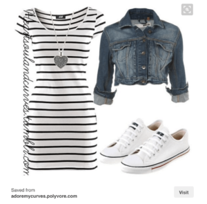 dutch style guide recommends striped dress white sneakers